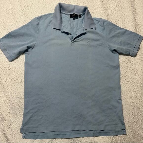 Dunhill Sky Blue Cotton Polo - Picture 1 of 4